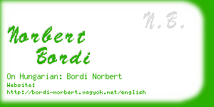 norbert bordi business card